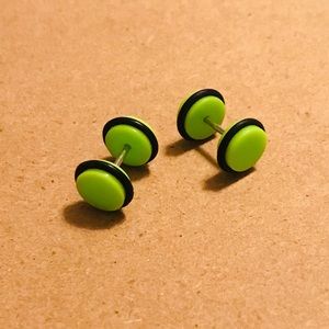 Fake Earplugs Faux Gauges (Pair)